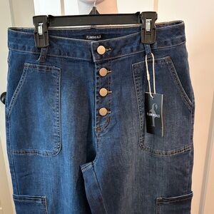 New With Tags Flamingals Women's Button Up Blue Jeans Size M